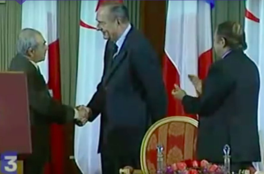 Chirac et le "chef des poseurs de bombes du FLN Yassez Saadi", reportage France 3