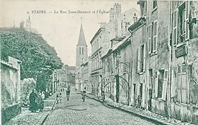 Labre_9_-_STAINS_-_La_rue_Jean-Durand_et_l'Eglise