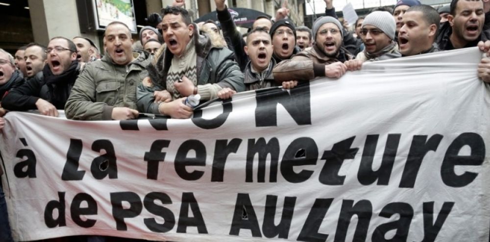 manifestation des salariés de PSA Aulnay en 