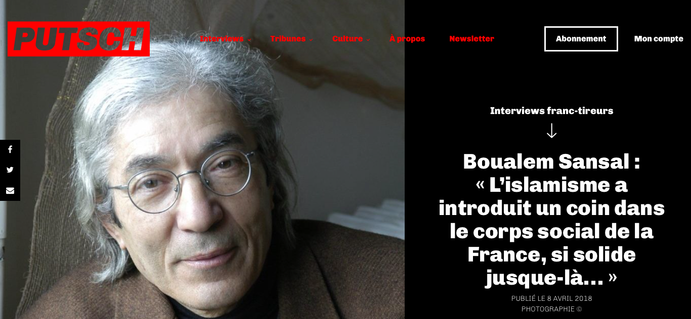 Boualem Sansal tient pour responsables les Algériens de leur stagnation