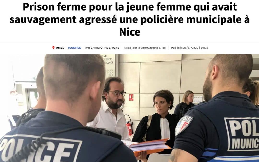 Nice : « Je vais te crever, Allah akbar, sale traître! » Jamila B. N. condamnée pour avoir agressé une policière maghrébine