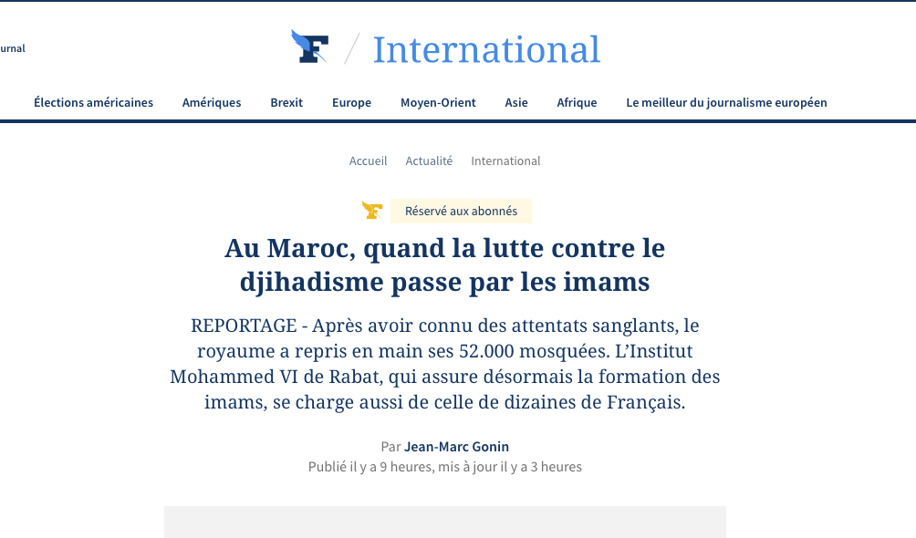 Le Figaro Magazine enfume son lectorat sur l’islam au Maroc,  prétendument inoffensif